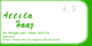 attila haaz business card